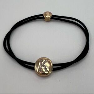 Henri Bendel Black and Gold Women's “K” Bracelet